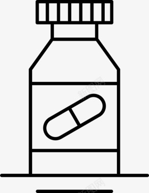 瓶胶囊容器图标图标