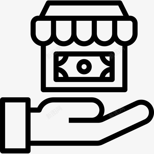 商店企业管理30直线图标svg_新图网 https://ixintu.com 企业管理30 商店 直线