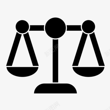 正义平衡规模商业图标图标