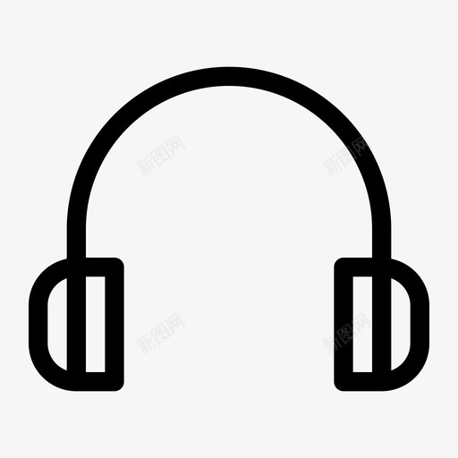 耳机听网页大胆的图标svg_新图网 https://ixintu.com 听 网页设计大胆的图标 耳机