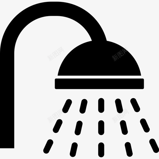 淋浴清洁保健图标svg_新图网 https://ixintu.com 保健 卫生 卫生实心图标 淋浴 清洁