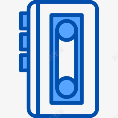 录音机复古小工具6蓝色图标图标