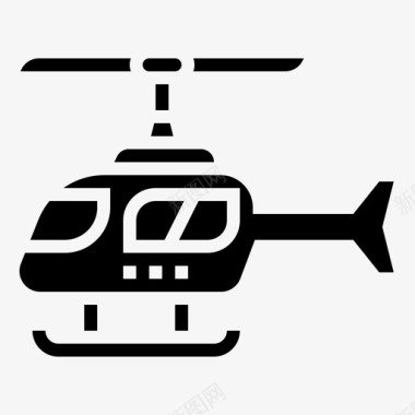 直升机飞机航空图标图标