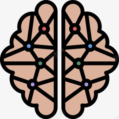 人脑项目规划3线性颜色图标图标