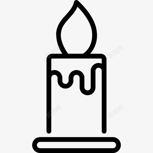 蜡烛燃烧火焰图标svg_新图网 https://ixintu.com 万圣节 发光 火焰 燃烧 蜡烛
