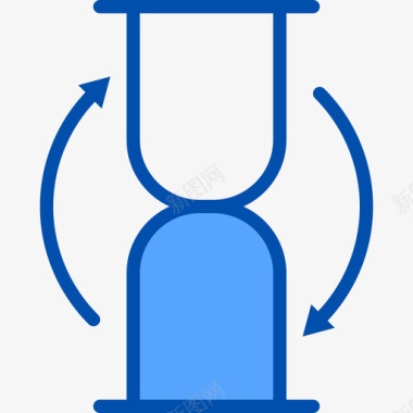 沙钟时间和地图4蓝色图标图标
