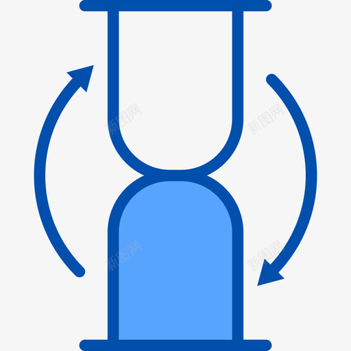 沙钟时间和地图4蓝色图标svg_新图网 https://ixintu.com 地图 时间 沙钟 蓝色
