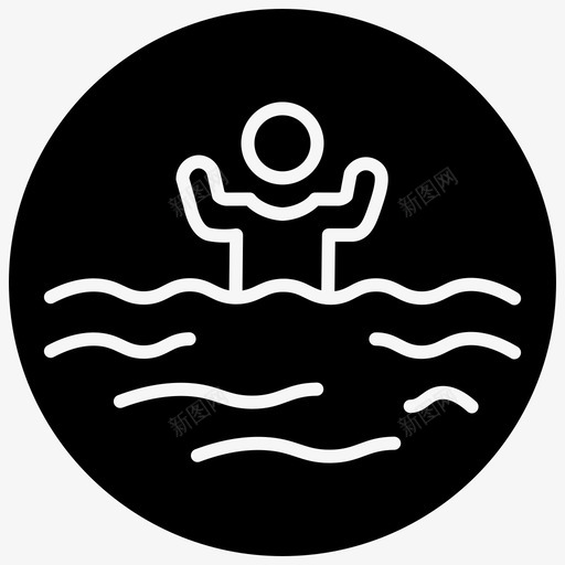 水上运动游泳野营线图标svg_新图网 https://ixintu.com 水上运动 游泳 野营线