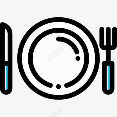 餐具野餐42颜色省略图标图标