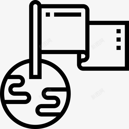 地球空间119直线图标svg_新图网 https://ixintu.com 地球 直线 空间