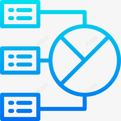 饼图图表6渐变图标svg_新图网 https://ixintu.com 图表 渐变 饼图