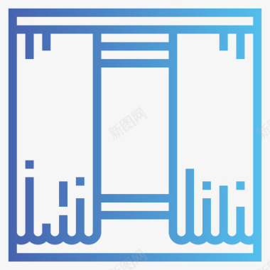 窗帘家具114渐变图标图标