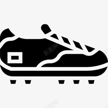 足球鞋足球30字形图标图标