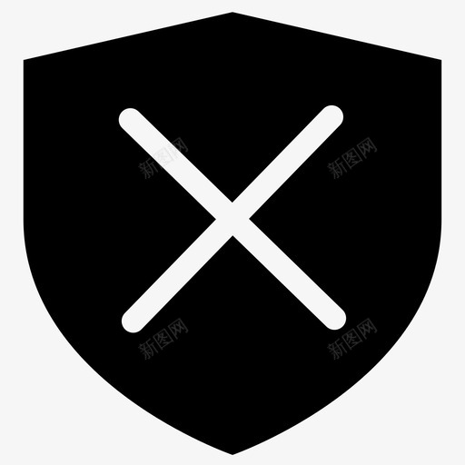 没有保护安全屏蔽图标svg_新图网 https://ixintu.com 不安全 安全 屏蔽 无保护 没有保护