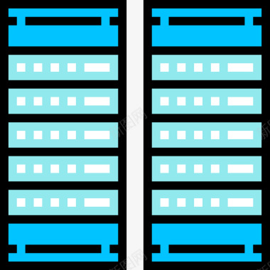 服务器设备40线性颜色图标图标
