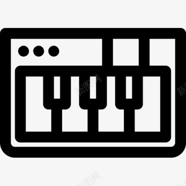 钢琴普通艺术23线性图标图标