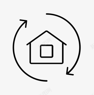 改变家房子不动产图标图标