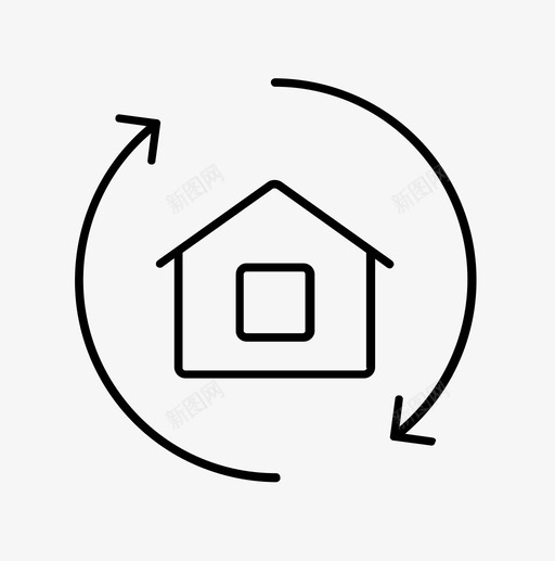 改变家房子不动产图标svg_新图网 https://ixintu.com 一些不动产图标 不动产 房子 改变家