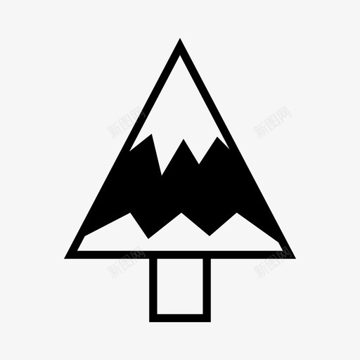 松树圣诞树花园图标svg_新图网 https://ixintu.com 圣诞树 松树 植物 花园