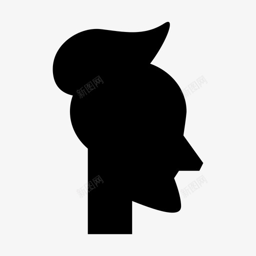 男人脸头图标svg_新图网 https://ixintu.com 人的 男人 轮廓