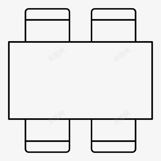 桌子鸟瞰餐厅图标svg_新图网 https://ixintu.com 厨房 图纸 家具 建筑 桌子 顶部 餐厅 鸟瞰