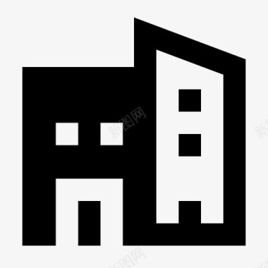 建筑公寓房地产图标图标