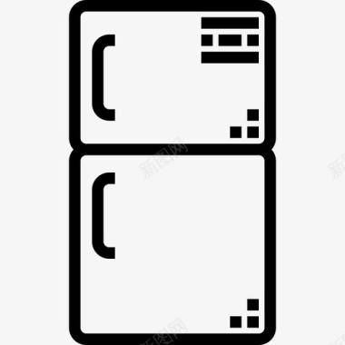冰箱家用电器14线性图标图标