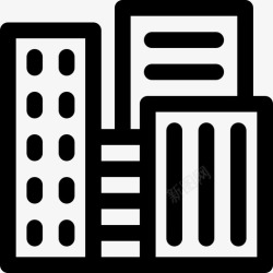 城镇生活废水城镇城市生活33线性图标高清图片