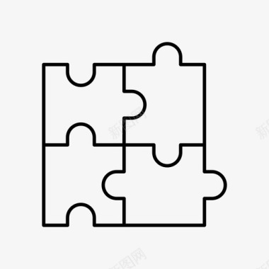 拼图游戏团队合作图标图标