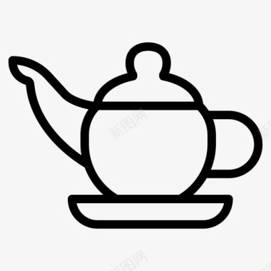 茶壶饮料食品和餐厅图标图标