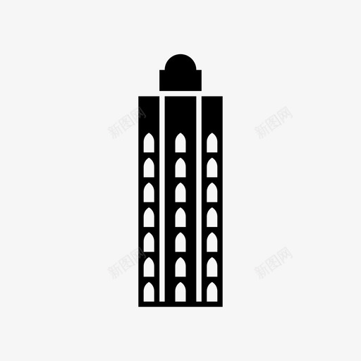 圆塔建筑城市图标svg_新图网 https://ixintu.com 丹麦 哥本哈根 圆塔 地标 城市 建筑