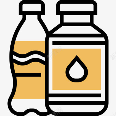 塑料瓶垃圾2黄影图标图标