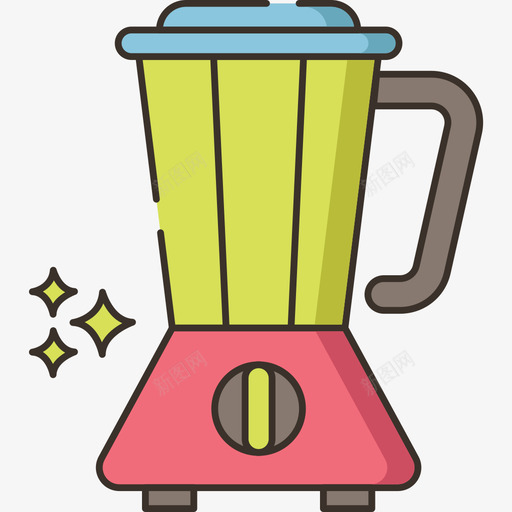 搅拌机咖啡62线性颜色图标svg_新图网 https://ixintu.com 咖啡 搅拌机 线性 颜色