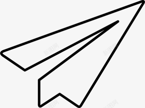 纸张飞机平面纸图标图标
