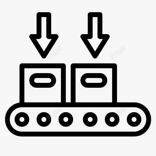 输送机齿轮制造图标svg_新图网 https://ixintu.com 制造 机械臂 生产 结构轮廓 输送机 齿轮