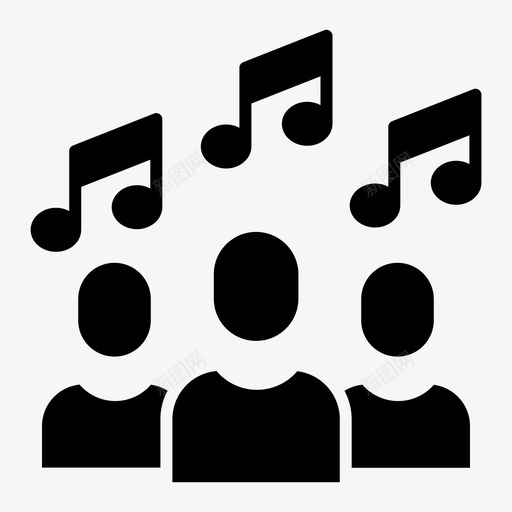 用户音乐人物图标svg_新图网 https://ixintu.com 人物 歌曲 用户 音乐