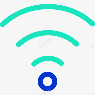 Wifi135号酒店轮廓颜色图标图标