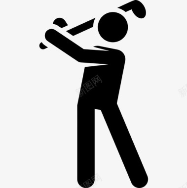 高尔夫球手高尔夫29填充图标图标