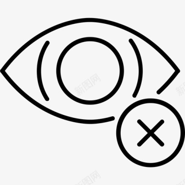 不健康的眼睛检查眼科图标图标