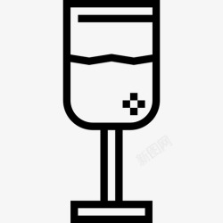 吧台酒杯酒杯38号吧台直线型图标高清图片