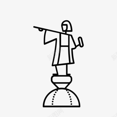 哥伦布纪念碑科隆雕像图标图标
