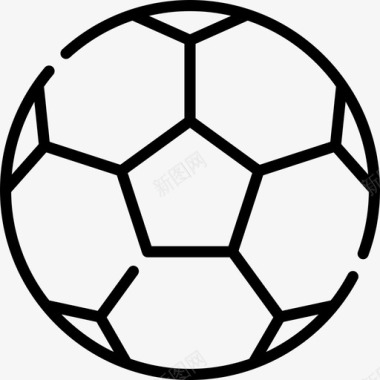 足球足球48直线型图标图标