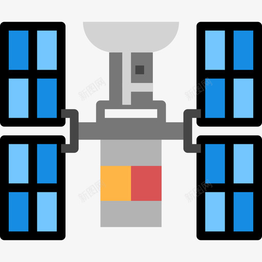 宇宙28号卫星图标svg_新图网 https://ixintu.com 宇宙28号卫星