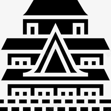 大阪城堡地标7雕文图标图标