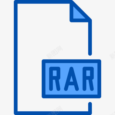 Rar文件和文件夹12蓝色图标图标