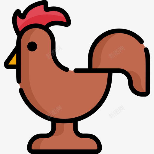 公鸡葡萄牙5线形颜色图标svg_新图网 https://ixintu.com 公鸡 线形颜色 葡萄牙5