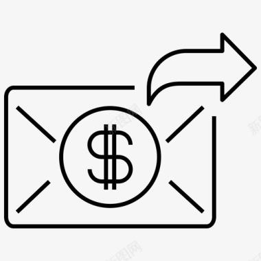 汇款财务信件图标图标
