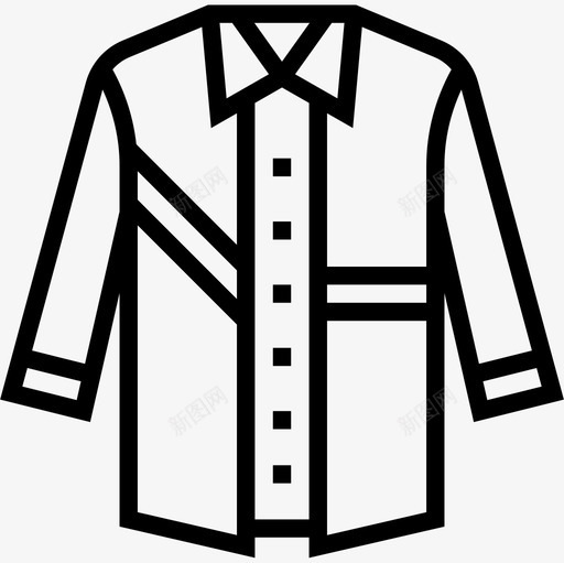 衬衫衣服94直线型图标svg_新图网 https://ixintu.com 直线 线型 衣服 衬衫
