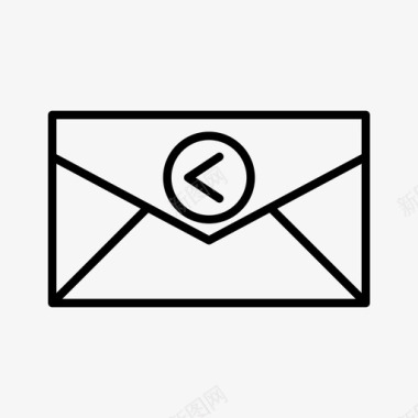背面电子邮件信封图标图标
