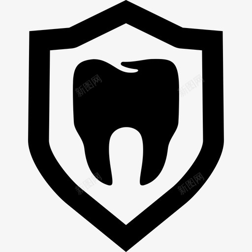 牙齿保护牙科安全图标svg_新图网 https://ixintu.com 保护 安全 牙科 牙齿